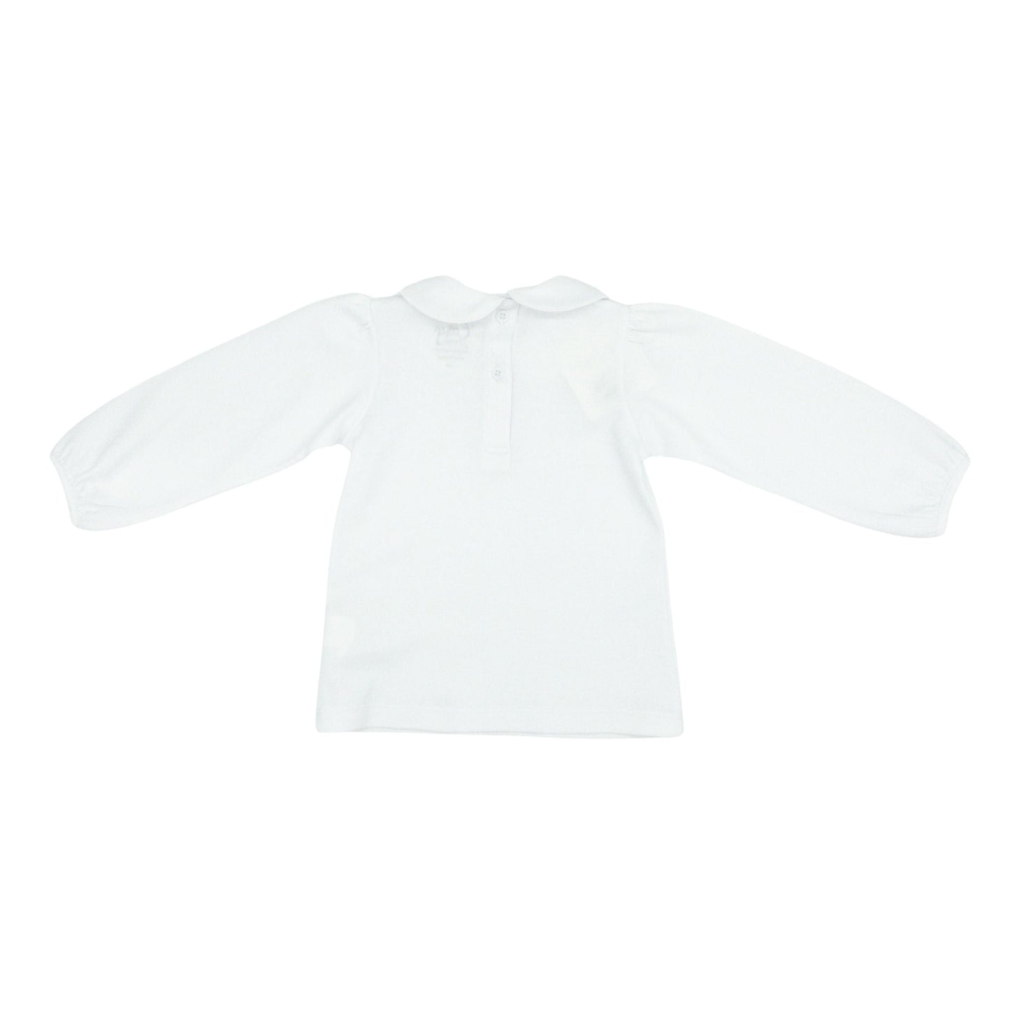 Girls Round Peter Pan Collar Shirt with Long-sleeves