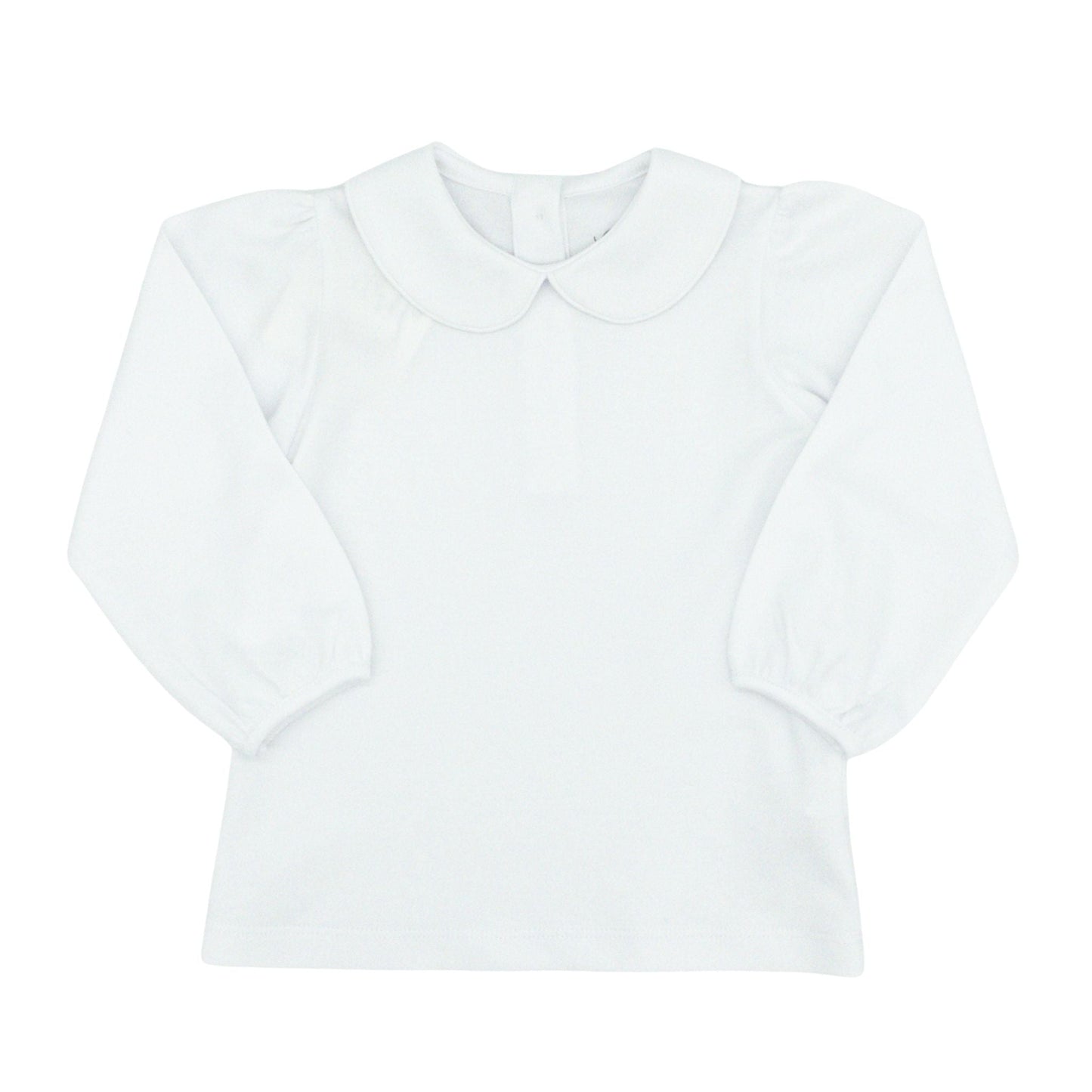 Girls Round Peter Pan Collar Shirt with Long-sleeves