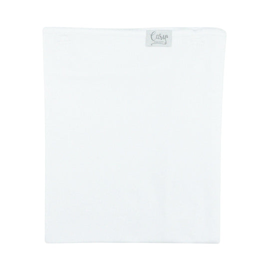 Pima Knit Blanket with Picot Trim - White with White